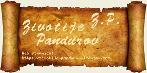 Životije Pandurov vizit kartica
